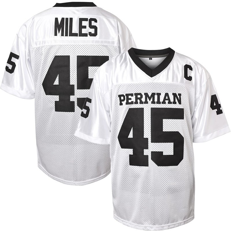MESOSPERO Boobie Miles Permian High School Football Jersey - Friday Night Lights Movie Jersey - White, XX-Large - Image 1